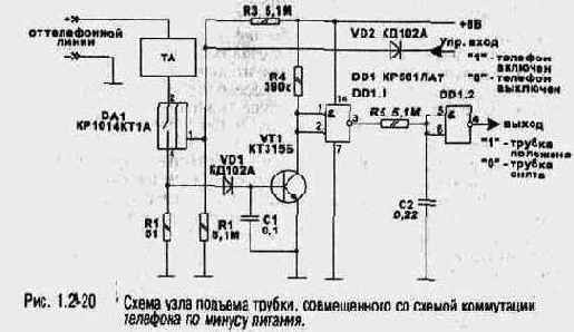 Датчики подъема трубки